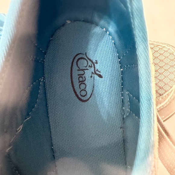 Chaco Grey and Blue Cross-Strap Outdoor Mary Jane Sneakers Size 9 - Picture 10 of 15